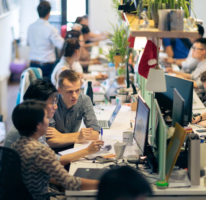 The Concourse team at work in the office